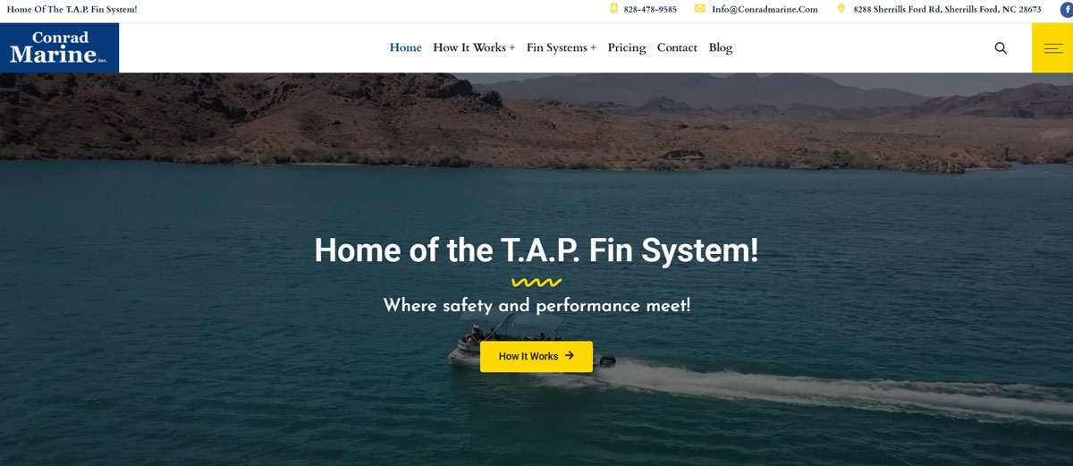 TAP Fins Website