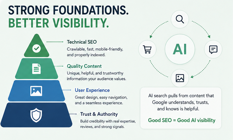 Strong SEO foundations equals better visibility.